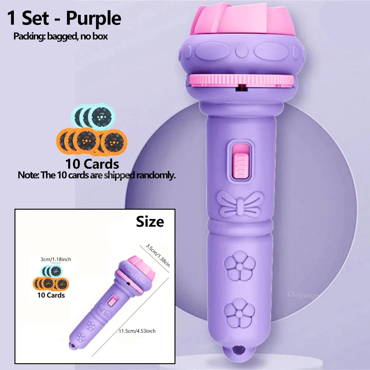 10-Karten-Cartoon-Projektions-Taschenlampe, 80 Muster, kreative Kinder-Taschenlampe, Spielzeugprojektor, Babyspielzeug, Gute-Nacht-Geschichten-Buch-Spielzeug