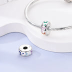 Rosa Charms Original 925 Sterling Silber Herz Schleife Parfüm Flasche Charms Perlen Anhänger Fit Armband DIY Frauen Schmuck Machen