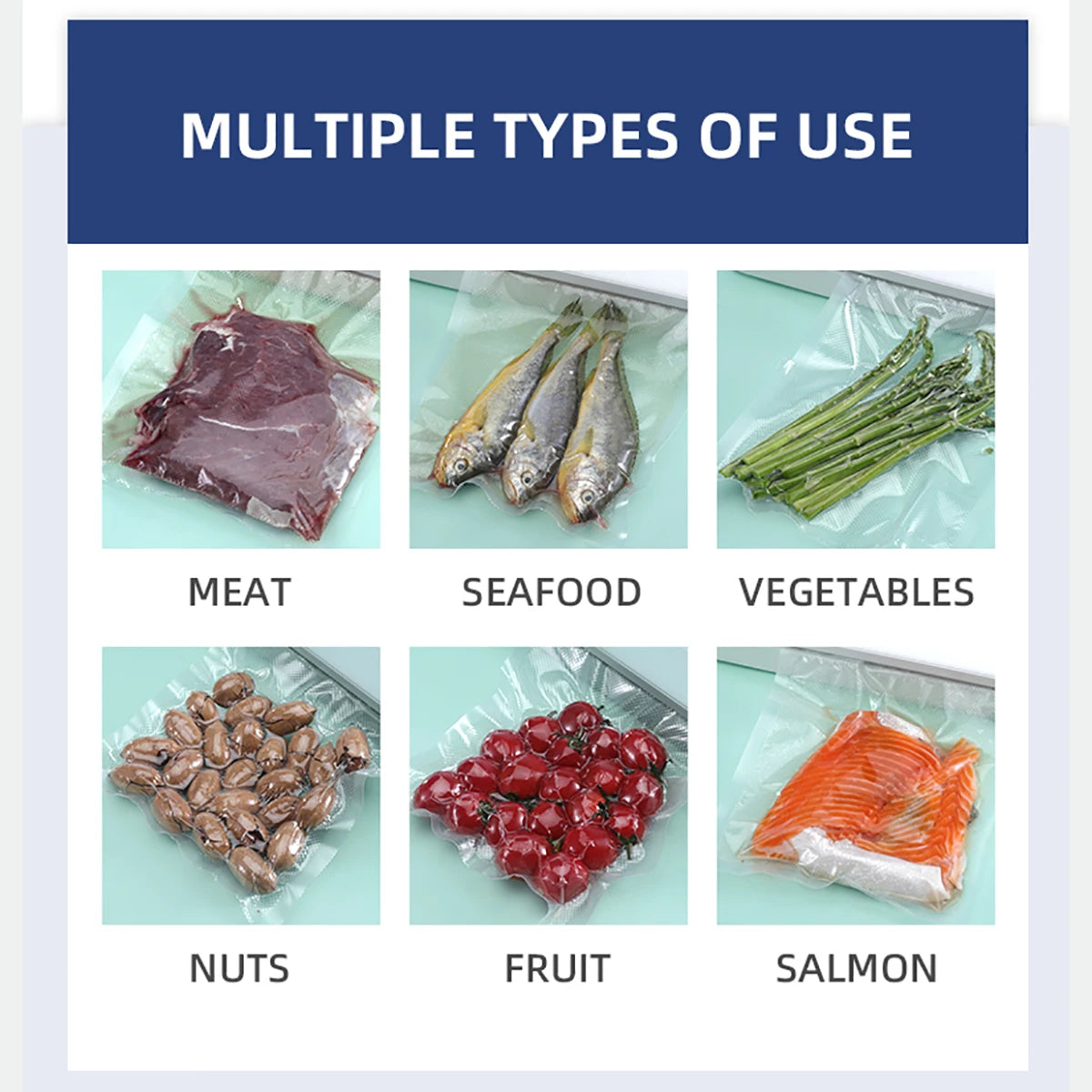 Beste Vakuumierer für trockene und nasse Lebensmittel, Verpackungsmaschine, 220 V, automatischer kommerzieller Haushalt, Küche, Lebensmittel-Vakuumierer mit 10 Beuteln