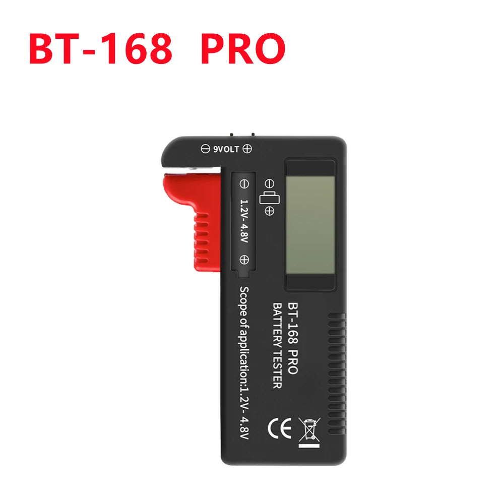 Digitaler Batterietester mit LCD-Display – für AA, AAA, C, D, 9V & Knopfzellen