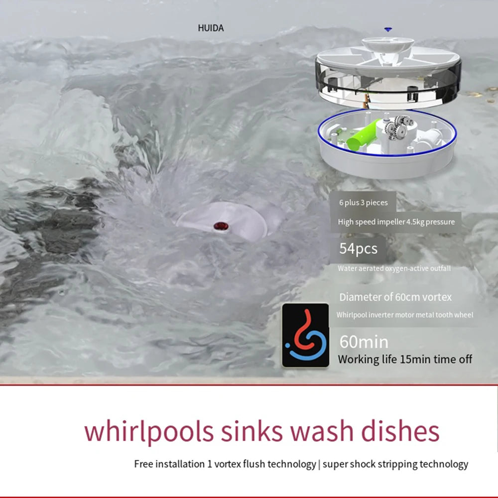 Drahtlose Mini-Geschirrspüler für die Küche, USB-Ultraschallspüle, Obst- und Gemüse-Geschirrspüler, elektrische tragbare Waschmaschinen, Singapur Diego Diego