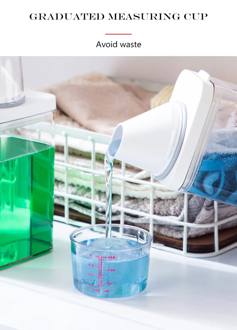 Boîte de rangement hermétique de 2 300 ml pour lessive en poudre, avec couvercle, pour céréales et eau de Javel, avec étiquettes