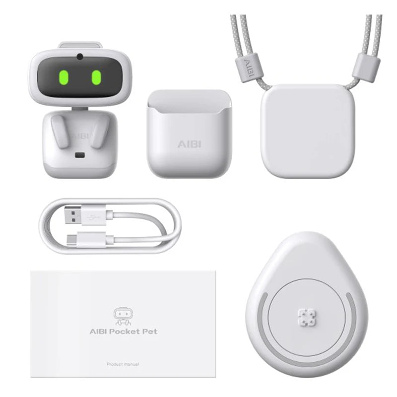 AIBI Pocket AI Begleitroboter – Gesichtserkennung, ChatGPT, Radar, WLAN/BT, CE, Deutsch, Weiß