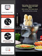 M1 Kommerzieller elektrischer Gemüseschneider, multifunktionale Küchenmaschine, kompakter Schnittlauch, Frühlingszwiebelschneider für Küche, Restaurant, Zuhause