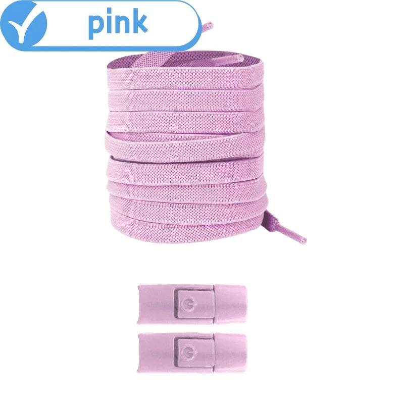 Neu ohne Krawatten, elastische Schnürsenkel, keine Krawatte, Schnürsenkel, Press-Lock-Schnürsenkel, Sneaker, Kinder und Erwachsene, 8 mm, verbreiterte flache Schnürsenkel für Schuhe