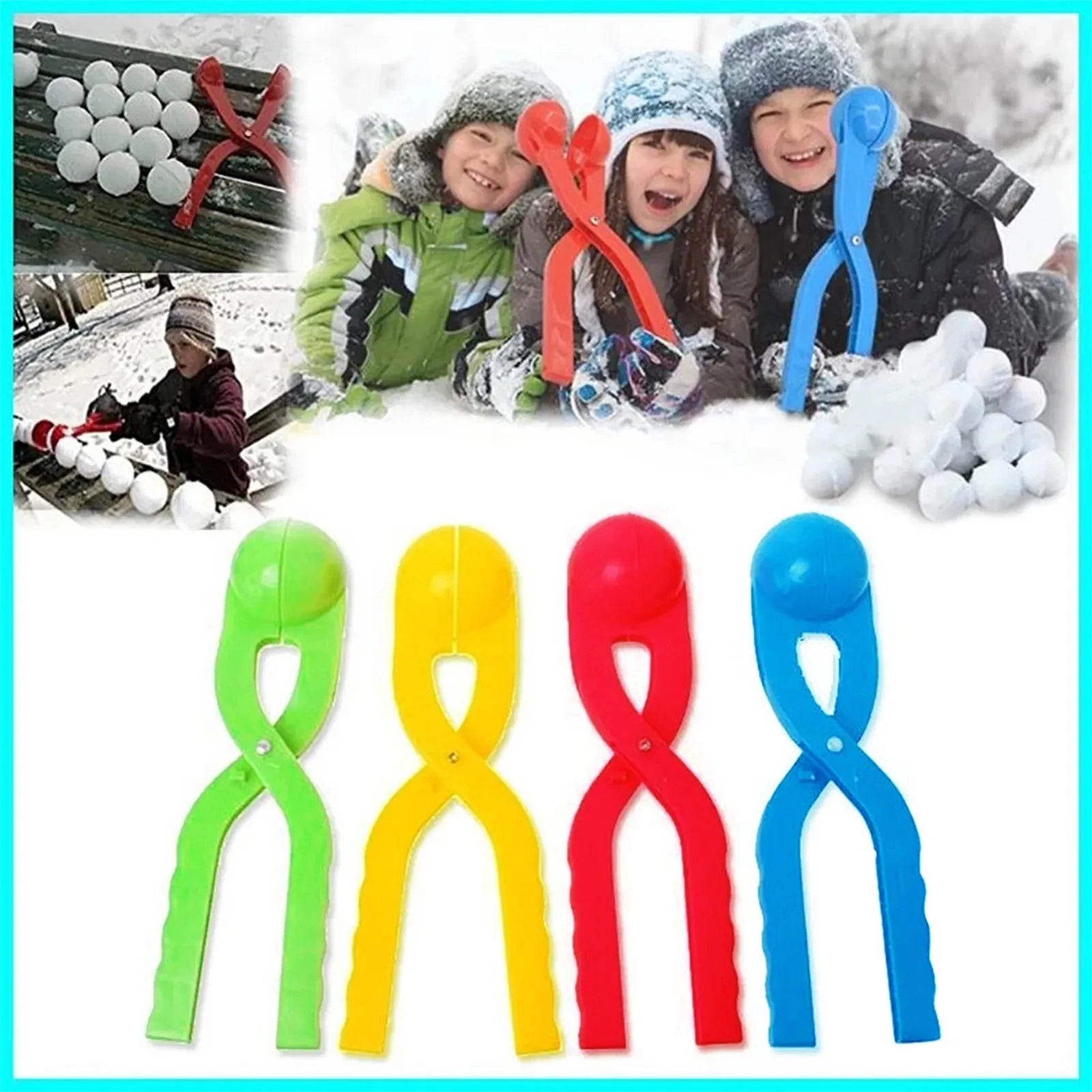 Im freien Schneeball Clip Schnee Greifen Klemmen Werkzeug Multi-form Cartoon Schneebälle Grabber Werfen Schnee Ball Sport Spielzeug Kinder geschenk
