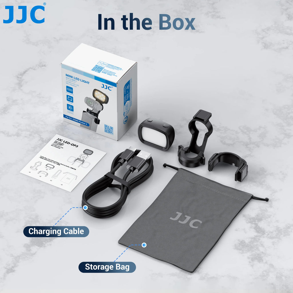 JJC Osmo Pocket 3 Mini-LED-Licht, magnetisches Fülllicht, Video-Selfie-Licht für DJI Osmo Pocket 3, wiederaufladbare Zusatzbeleuchtung