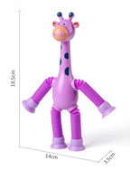 Kinder Saugnapf Spielzeug Pop Tubes Stress Relief Teleskop Giraffe Hand Spielzeug Sensorischen Faltenbalg Spielzeug Anti-stress Squeeze Spielzeug geschenk