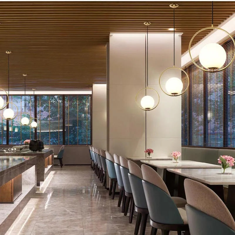 Nordische Glaskugel Pendel leuchten Messing schwarz Hängelampe modernes Wohnzimmer Esszimmer Schlafzimmer Dekor Decken leuchte Haus Lampen für Schlafzimmer Wohnzimmer Korridor Licht Balkon Lichter Decken leuchten