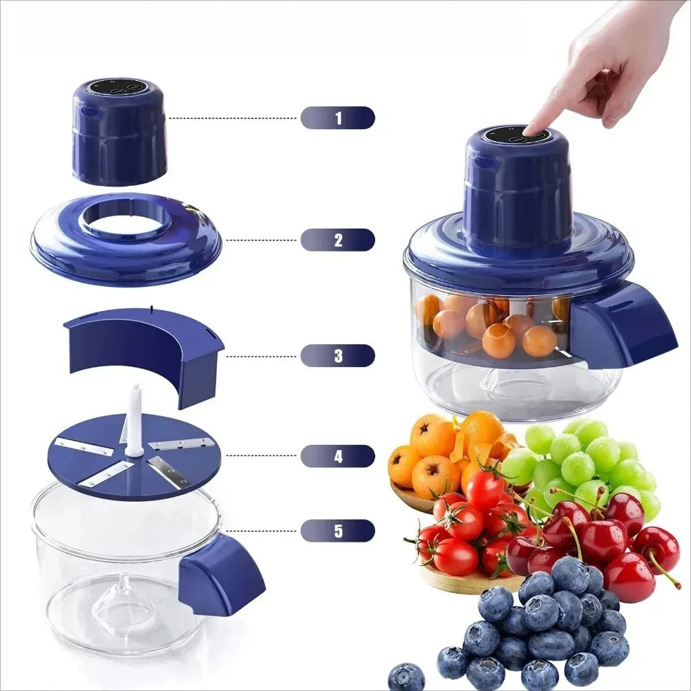Éplucheur de raisin électrique automatique - Éplucheur mains libres pour baies et fruits, outil de préparation des fruits, épluchage sans effort