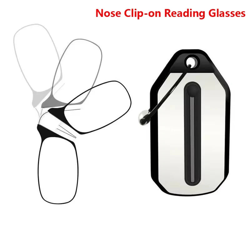 Clip-on Lesebrille, Falten Beinlos, Ultraleicht, Schlüsselbund Brille, Männer, Frauen, Mini Tragbare Presbyopie Brille