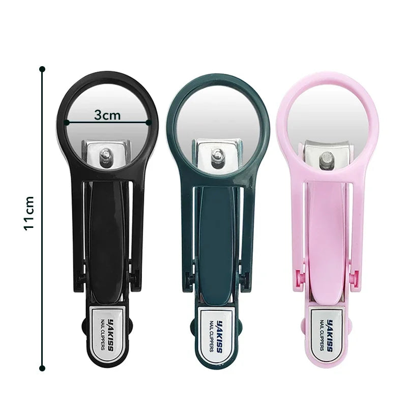 1 Stück Edelstahl-Nagelknipser mit Lupe, Zehennagel-Fingernagelschneider, Nagelschneider für ältere Kinder