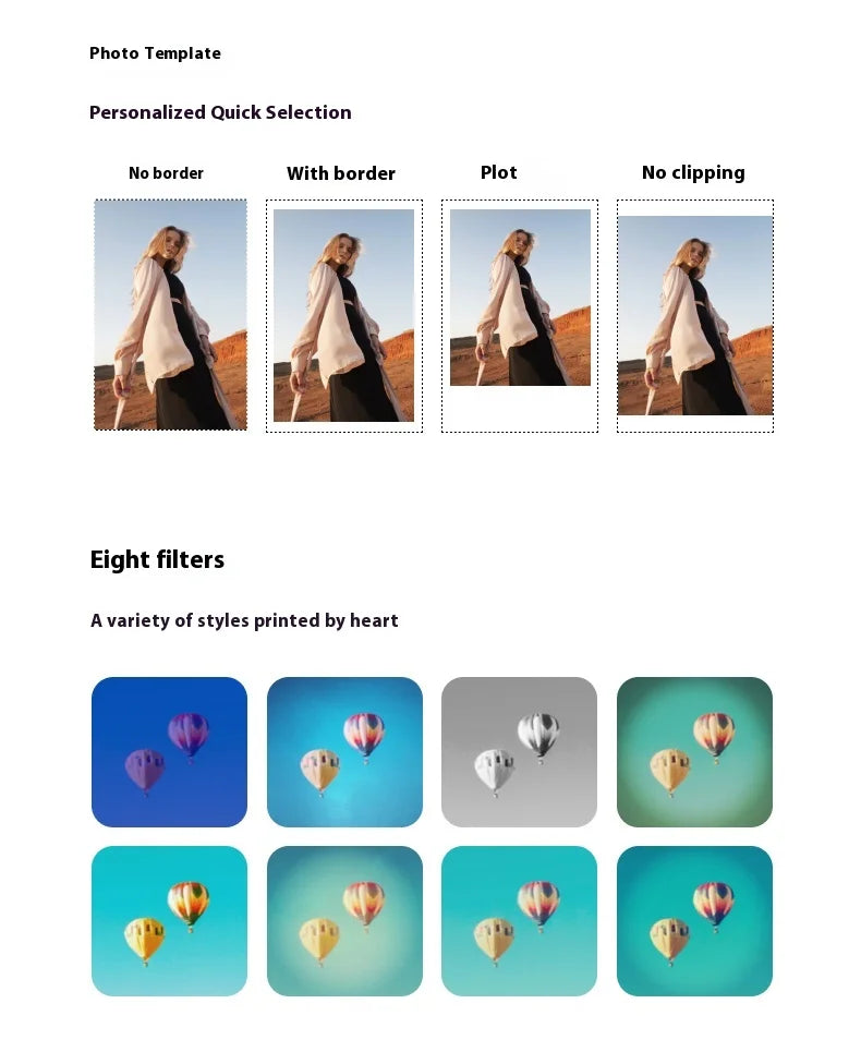 TELESIN LIENE Mini-Fotodrucker Zink, tintenfrei, 300 dpi, kabellos, Bluetooth, tragbarer Foto-Waschautomat mit APP für selbstgemachte Bilder und Geschenke