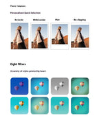 TELESIN LIENE Mini-Fotodrucker Zink, tintenfrei, 300 dpi, kabellos, Bluetooth, tragbarer Foto-Waschautomat mit APP für selbstgemachte Bilder und Geschenke