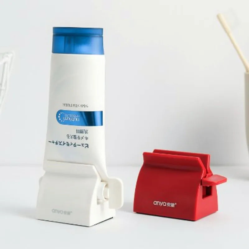 Zahnpasta-Tubenquetscher mit Halter – Drehbarer Tube Dispenser für Bad & Küche