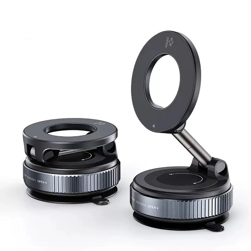 Magnetischer Handyhalter 360° – Faltbar, Saugnapf, MagSafe-kompatibel, Weiß oder Schwarz