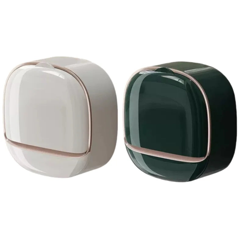 Seifenbox mit Ablauf & Deckel – Wandmontage, wasserdicht, ABS, 3 Farben, 1–3 Stück