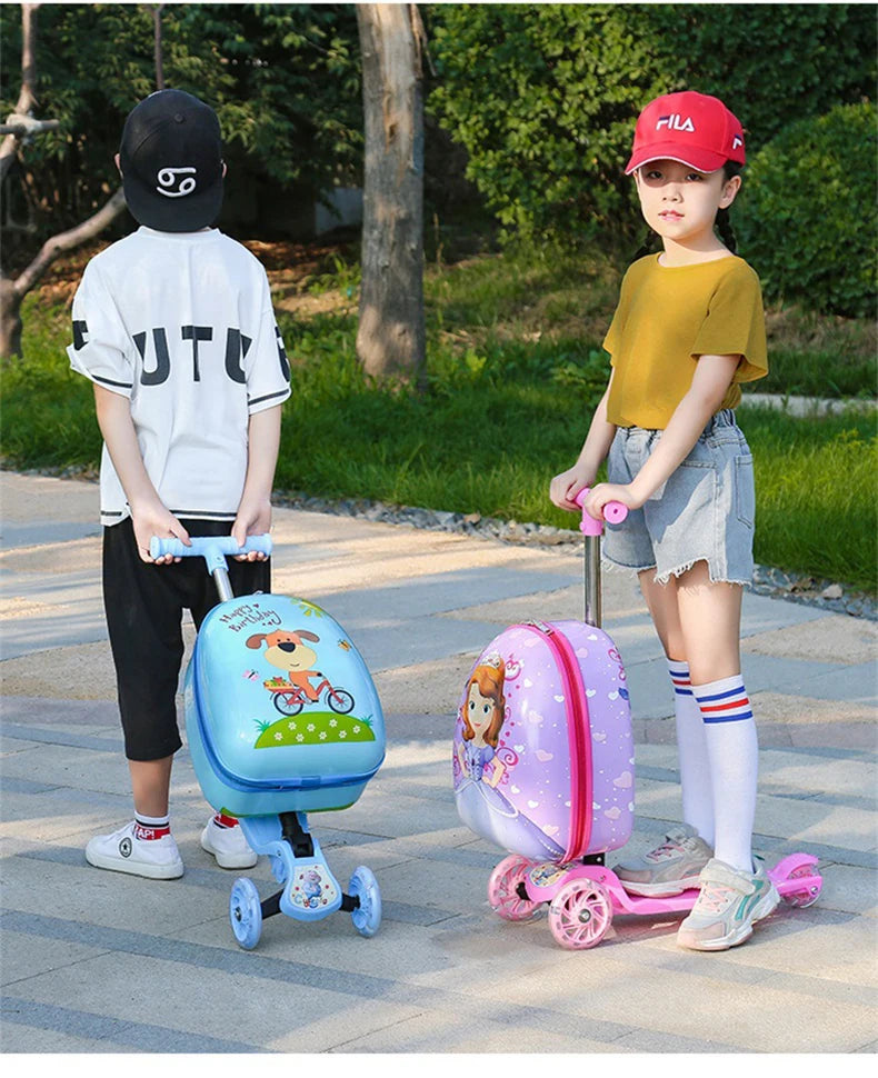 Kinder Cartoon-Trolley auf Rollen – Handgepäck, 55×36 cm, 5 Farben, Unisex