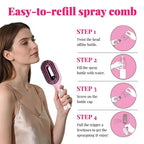 2-in-1 Haarkamm mit Sprühflasche – Kopfhautmassage & Styling | Nass & Trocken