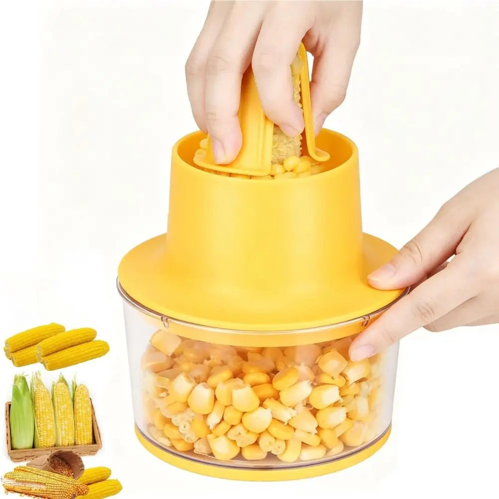 Maiskolben-Entkerner-Set mit Edelstahlklinge und Aufbewahrungsbox