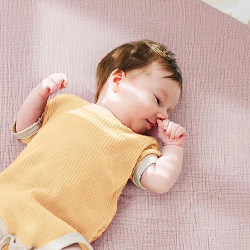 Bequeme Baumwollbettlaken, weiche und atmungsaktive Babybett-Spannbettlaken, Matratzenbezug für Kleinkinder