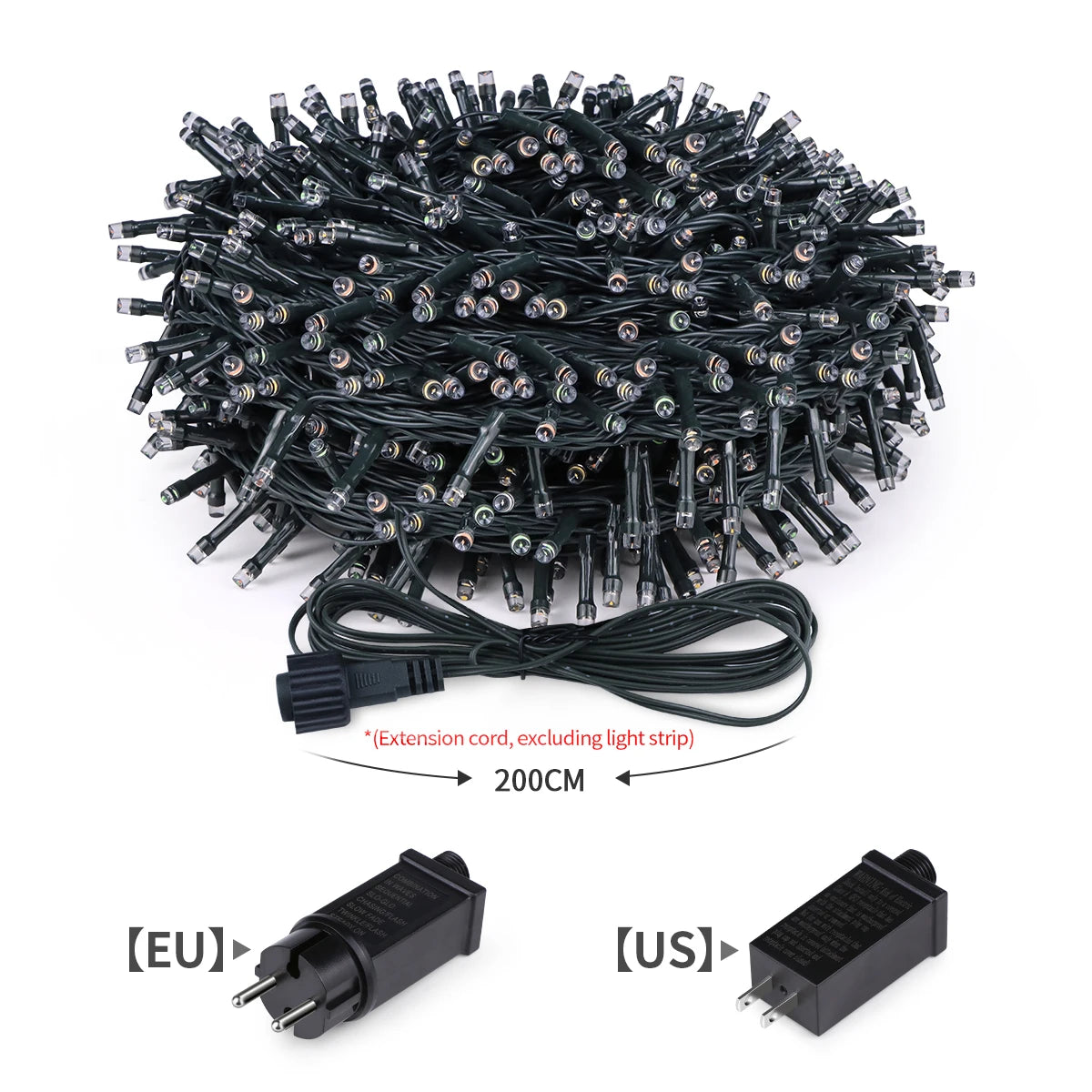 10m 20m 30m 50m Hochzeitsfeiertag Weihnachtsgirlande Dekoration Beleuchtung LED String Lichterketten mit EU-Netz stecker für Wohnkultur