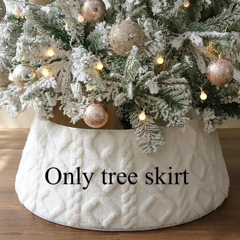 1pc Weihnachtsdekorationen Vertikal Gestreiften Plüsch Gestrickte Weihnachtsbaum Röcke Festival Ornamente Geschenke Schaffen Atmosphäre Einfach