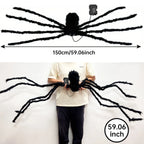Halloween Riesige Leuchtende Plüsch-Spinne – Lila LED, 8 Modi, Innen & Außen