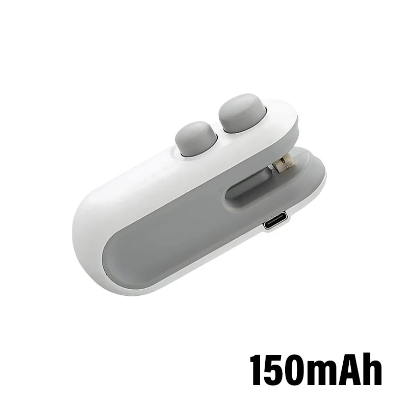 Mini-Versiegelungsmaschine, Schnittversiegelung, doppelt verwendbar, zum Versiegeln von Lebensmitteln, Artefakten, Snacks, feuchtigkeitsfreier Versiegeler, Druckknopf-Versiegelungsmaschine aus Kunststoff