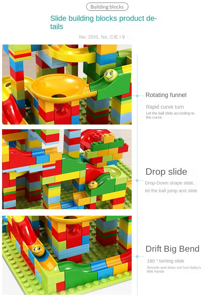 Kinderrutsche kleiner Blockblock Montagepartikel DIY Lernspielzeug Geschenk