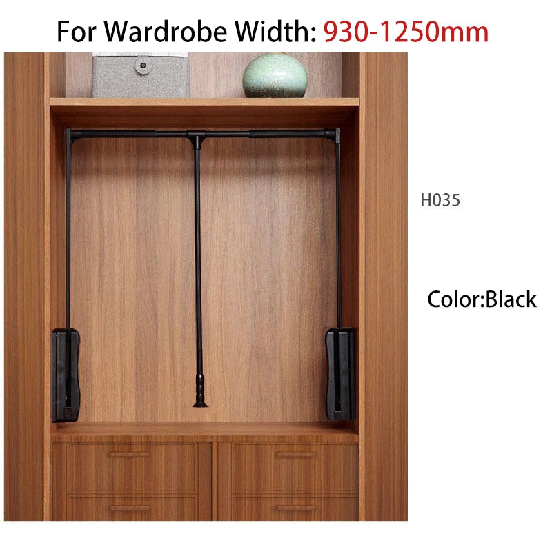 Kleiderschrank-Lift, herunterziehbare Kleiderstange, drei Farben erhältlich, automatische Rückkehr, Kleiderschrank, Teleskop-Kleiderbügel, Heim-Hardware
