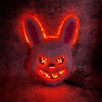 LED-Tiermaske Halloween – Leuchtende Hasen- & Bärmaske für Karneval & Cosplay
