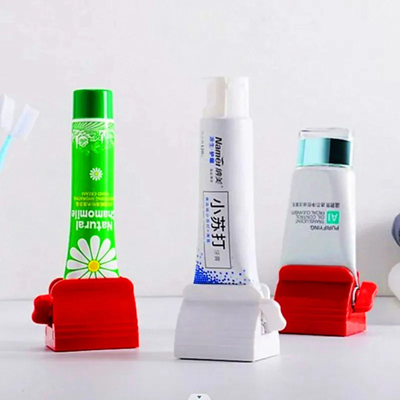 Zahnpasta-Tubenquetscher mit Halter – Drehbarer Tube Dispenser für Bad & Küche