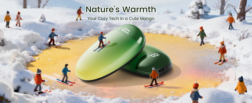 Tragbare Handwärmer, wiederaufladbar, 2 Stück, mit Display, 2-in-1 magnetische elektrische Handwärmer für Camping, Weihnachtsgeschenk