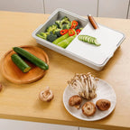 Vielseitiger manueller Gemüseschneider, Schäler, Werkzeug mit Ablagefach, Küchenhelfer, effizienter tragbarer Karottenzerkleinerer