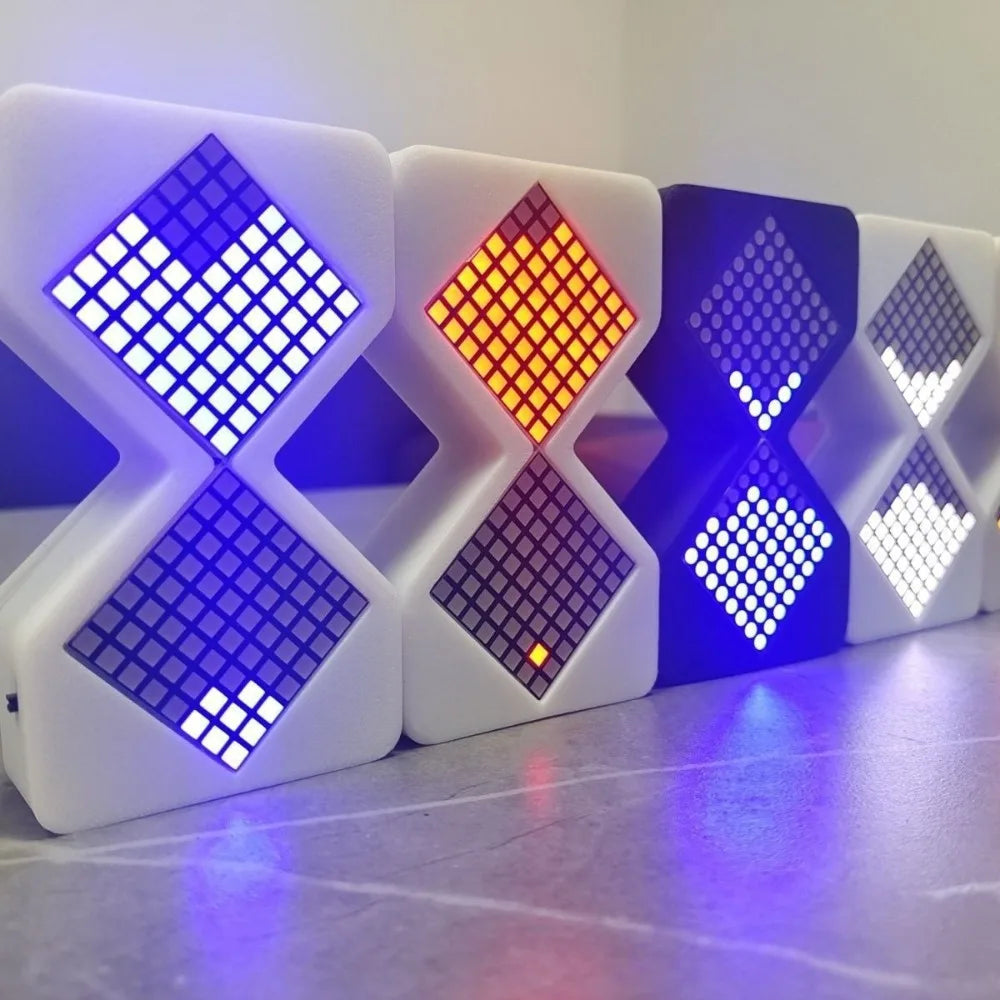 Elektronische LED-Sanduhr im Cyber-Stil, 1–30 Min. Timer mit Schwerkrafterkennung, DIY digitale Sanduhr, Technologie, Sinn für Heimdekoration