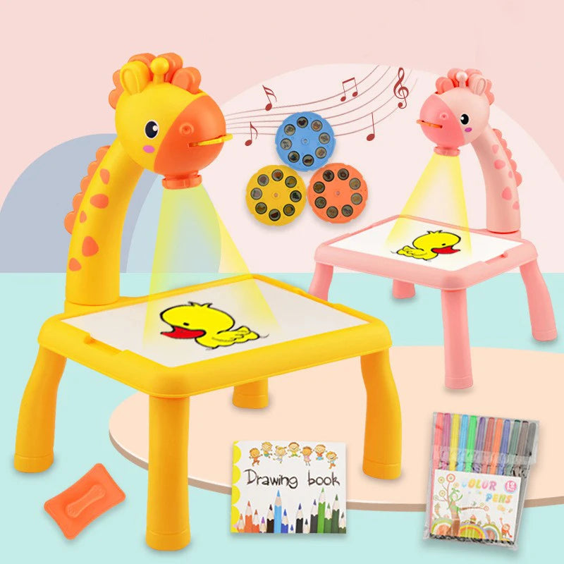 Malbrett-Spielzeug für Kinder, LED-Projektor