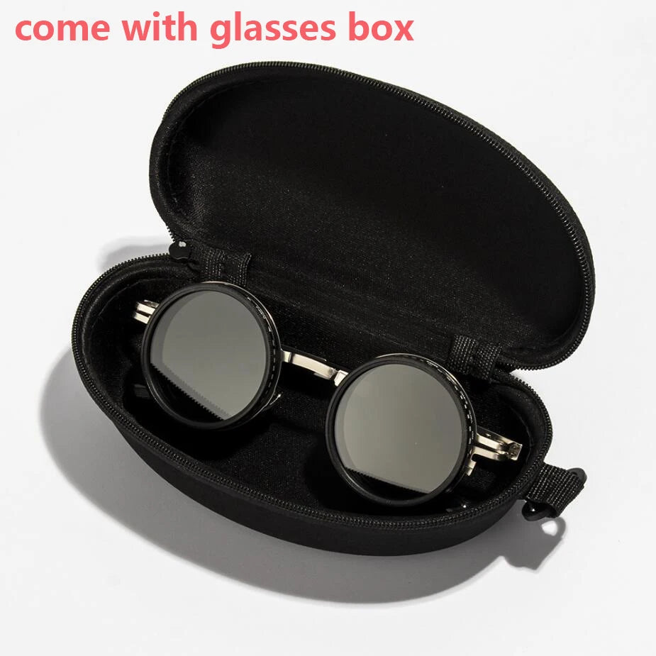 Ah-Mee ND2-400 Sonnenbrille – Polarisiert, 9 Stufen, UV400, Punk-Stil, Unisex