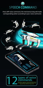 Teeggi Multifunktions-RC-mechanischer Hund, elektrischer RC, intelligenter Roboterhund mit Revolver, Lernspielzeug, bionisches intelligentes Roboter-Spielzeug, Geschenk