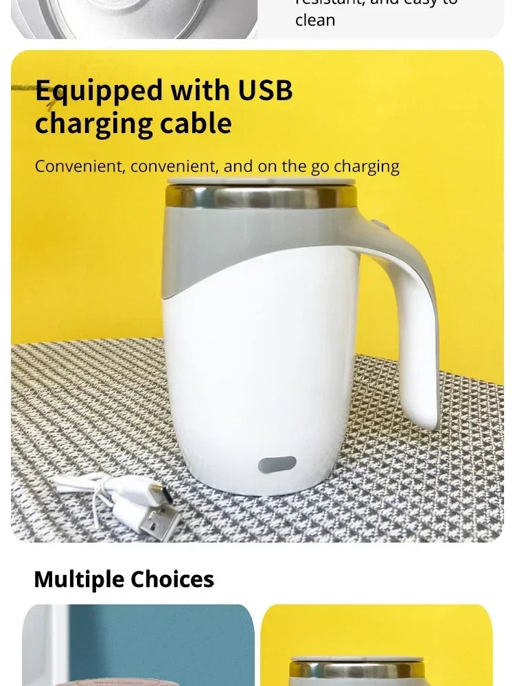 Automatische Rührbecher Becher Wiederaufladbare Tragbare Kaffee Elektrische Rühren Edelstahl Rotierenden Magnetischen Hause Trinken Werkzeuge