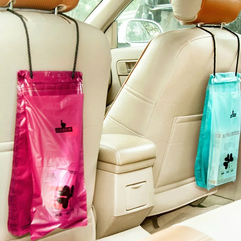 50 Stück Auto Einweg Müllsäcke, selbstklebende Müllhalter, Auto Interieur, Büro, Küche, Müll Aufbewahrung, Beutel biologisch abbaubar