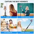 TOKQI C10 Selfie Stick Stativ – 1,83m / 72 Zoll, Bluetooth, Aluminium | iPhone & Android