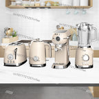 Kaffeemaschine Haushaltsgeräte Set Retro Toaster Edelstahl Elektrische Kaffeemaschine und Toaster Set