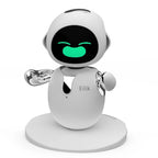 Eilik Chrome Silver – Interaktives Touch-Schreibtischspielzeug, süße Roboter-Haustiere mit vielen Emotionen. Lustige Animationen, Minispiele