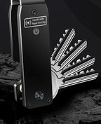 Schlüssel-Organizer funktioniert mit Apple Find My, integrierten Airtag-Chips, fasst 2–6 Schlüssel, Auto-Schlüsselanhänger mit GPS-Tracker, (nur iOS)
