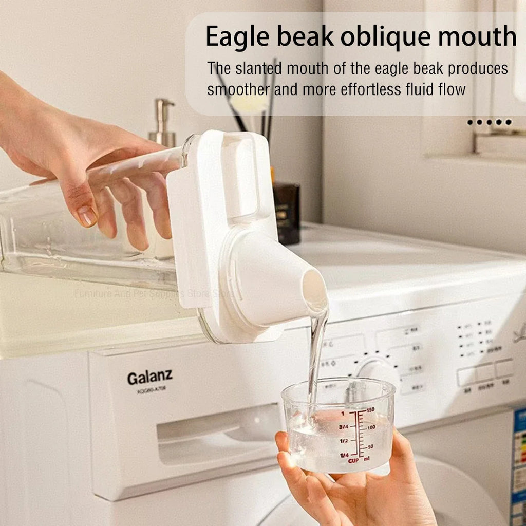 Boîte de rangement hermétique de 2 300 ml pour lessive en poudre, avec couvercle, pour céréales et eau de Javel, avec étiquettes