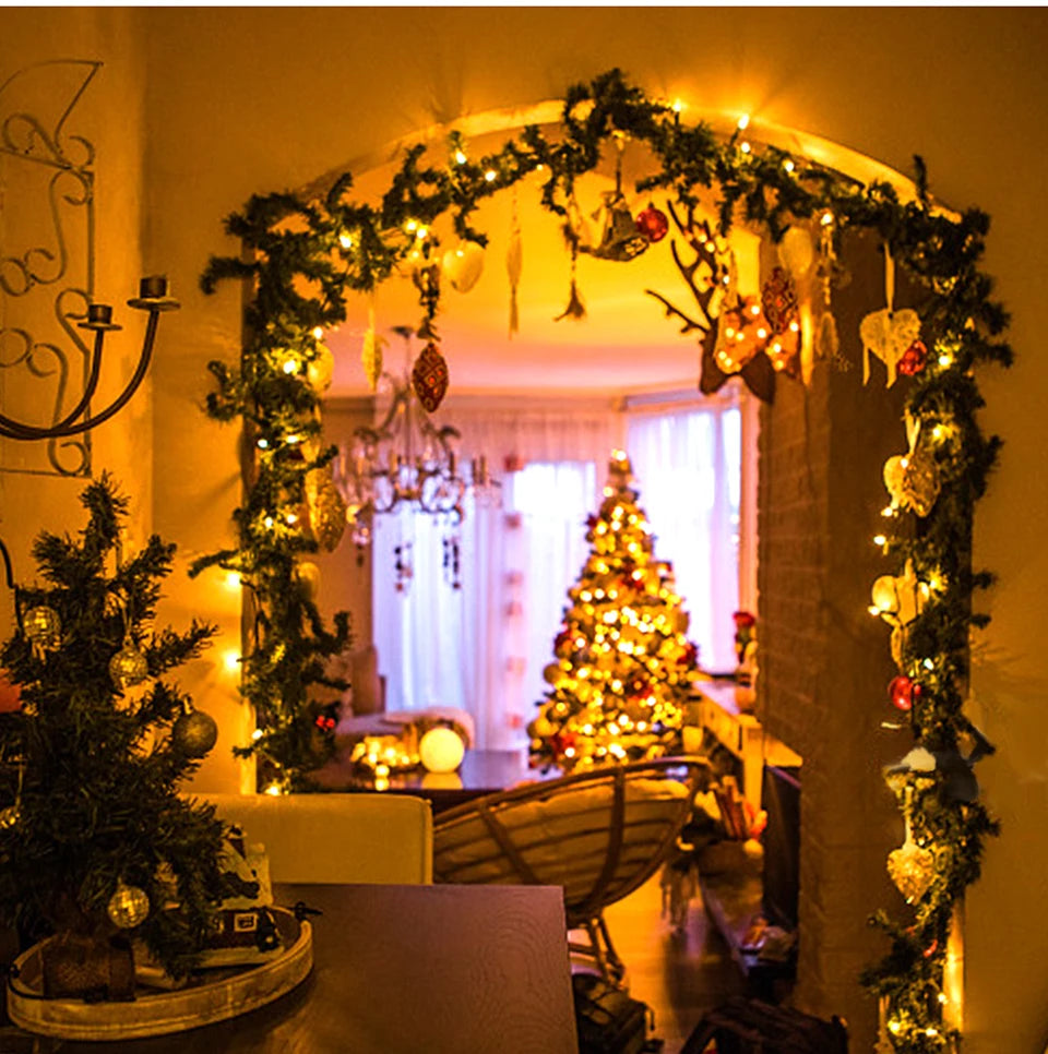 10m 20m 30m 50m Hochzeitsfeiertag Weihnachtsgirlande Dekoration Beleuchtung LED String Lichterketten mit EU-Netz stecker für Wohnkultur