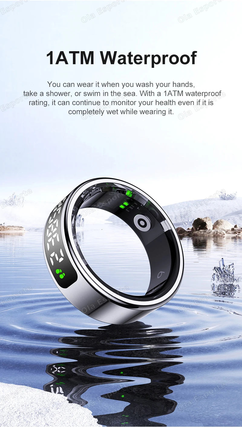 Neue R11 Smart Ring Männer Frauen LED Display Bildschirm Herzfrequenz Blut Sauerstoff Überwachung Wasserdichte Multi Sport Modi Smartrings 2025