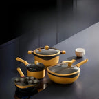 Antihaft-Pfanne aus Titan für extreme Felsguss, komplettes Set der Serie Wok, Suppentopf, Milchtopf, Frühstückstopf