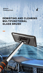 SEAMETAL Auto-Windschutzscheiben-Reinigungsbürste, Fensterglas, sauberer Wischer, skalierbarer langer Griff, kratzfrei, weiches Waschtuch, Waschwerkzeug
